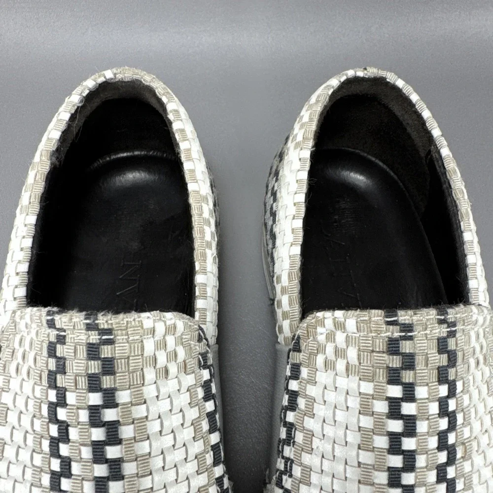 Lanvin Woven Slip On Shoes Mens Size 8 Casual Comfort Loafer‎ Beach Minimalist